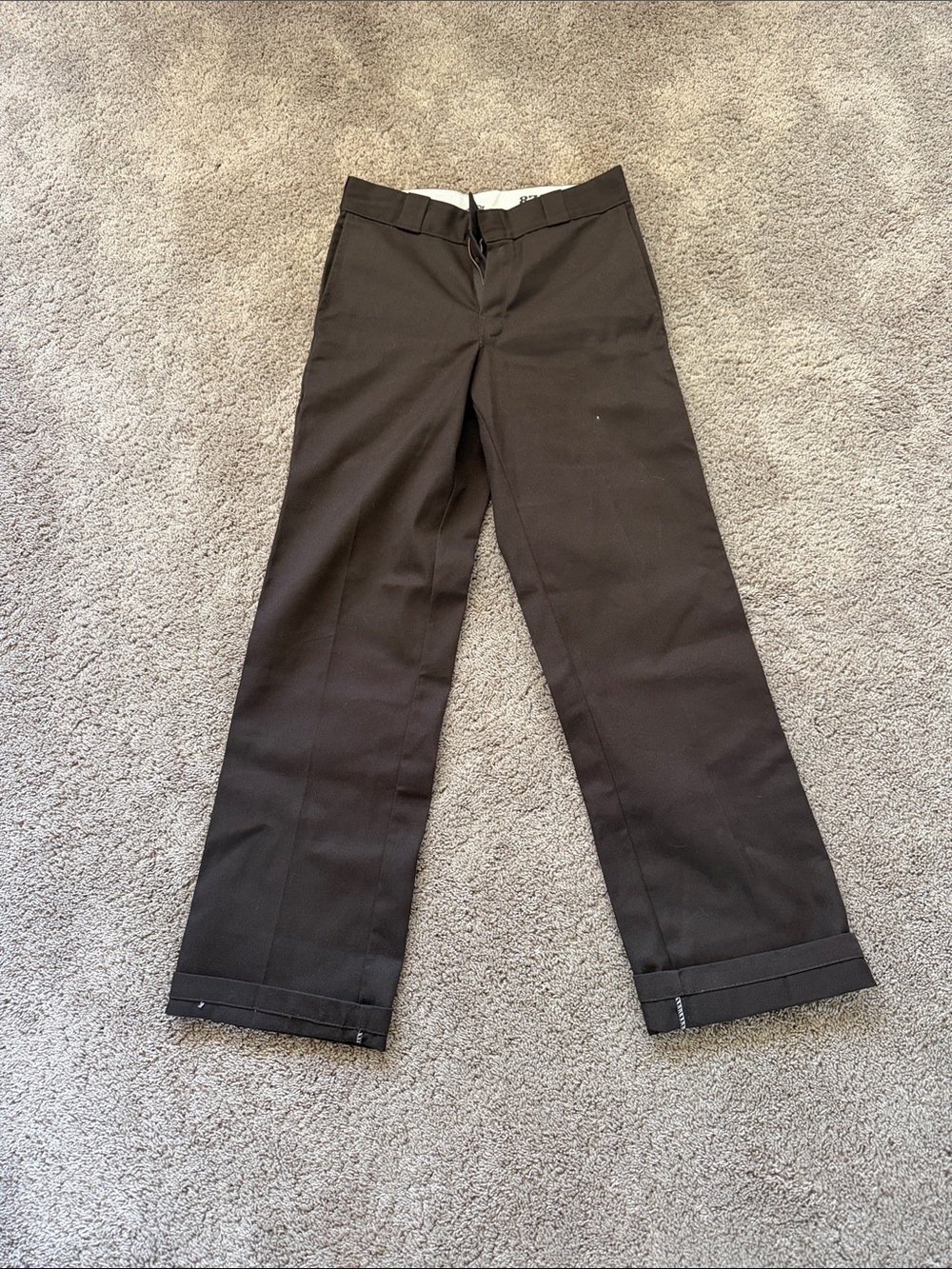 Dickies Brown Straight-Leg Dress Pants